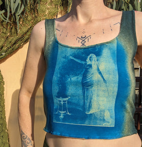 Botanical Bamboo Crop Top Cyano Witch