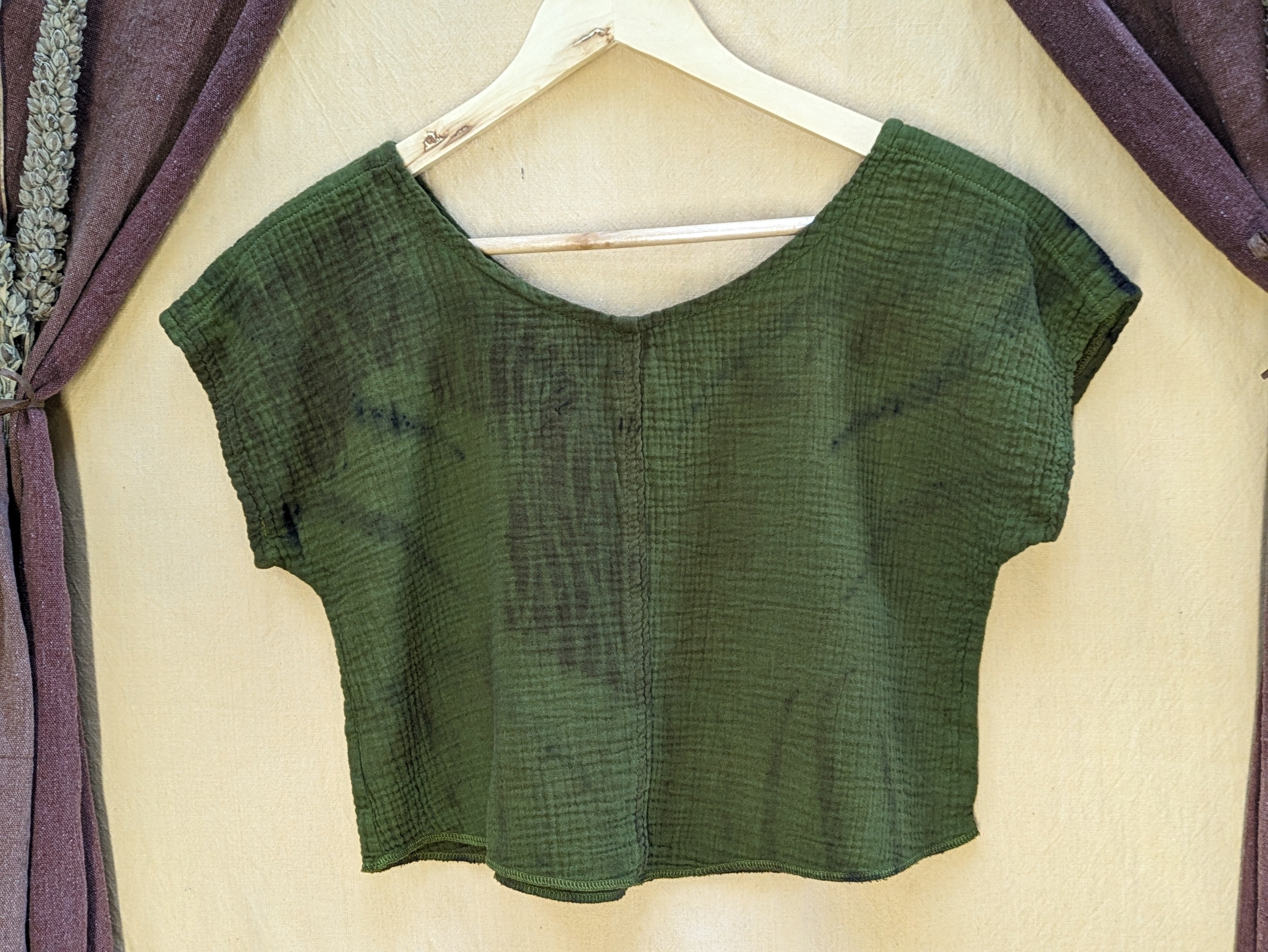 Cotton Hazel Top in Olive