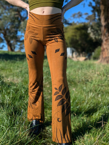 Bamboo Flared Yoga Pant Ochre