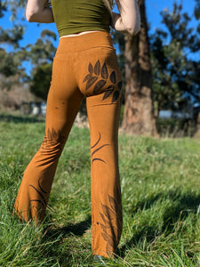 Bamboo Flared Yoga Pant Ochre