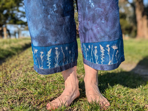 Cyanotype Printed Linen Pant