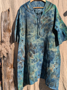 XL Cotton Ice Dyed Dress Crystal Ocean