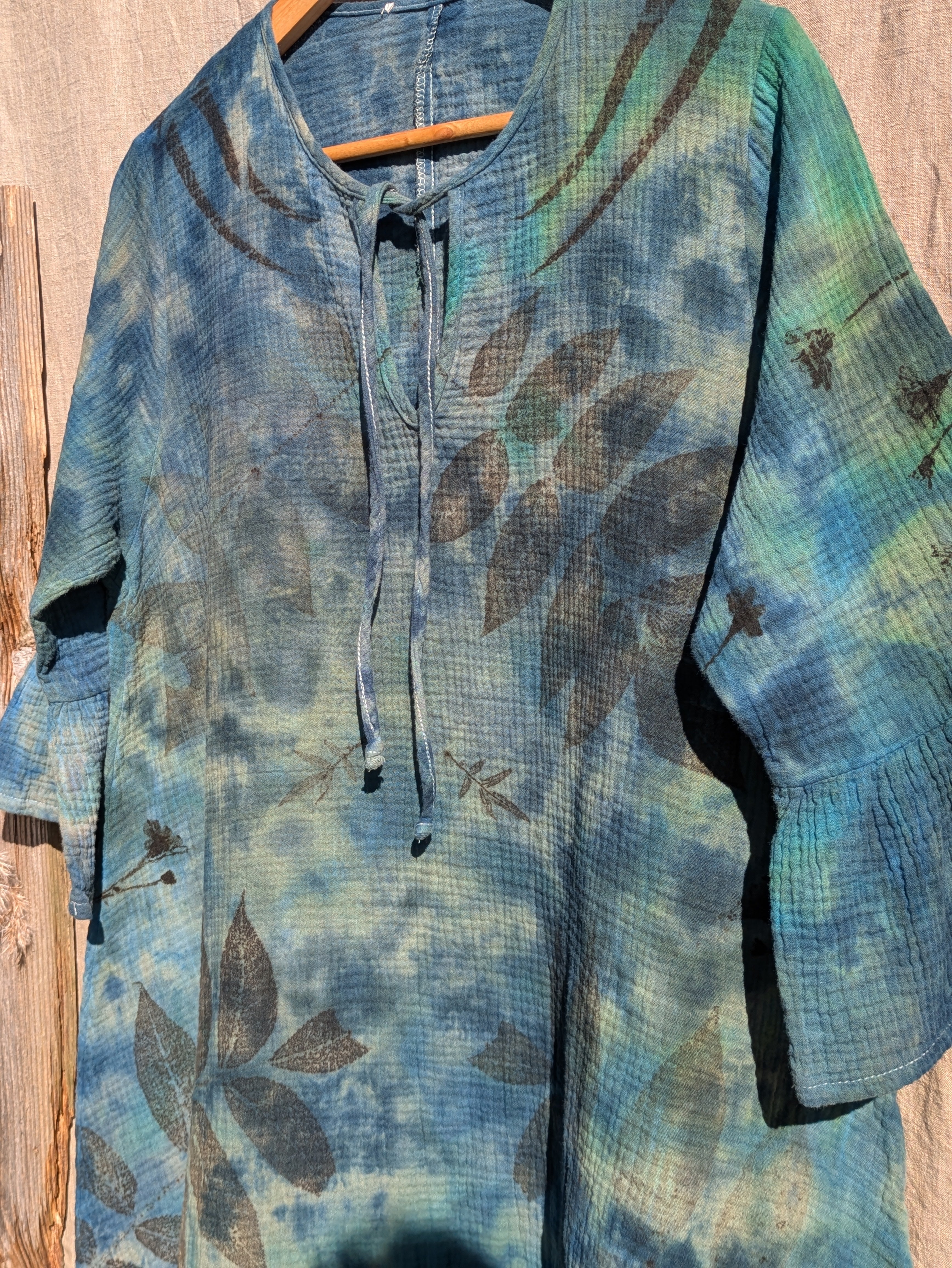 XL Cotton Ice Dyed Dress Crystal Ocean