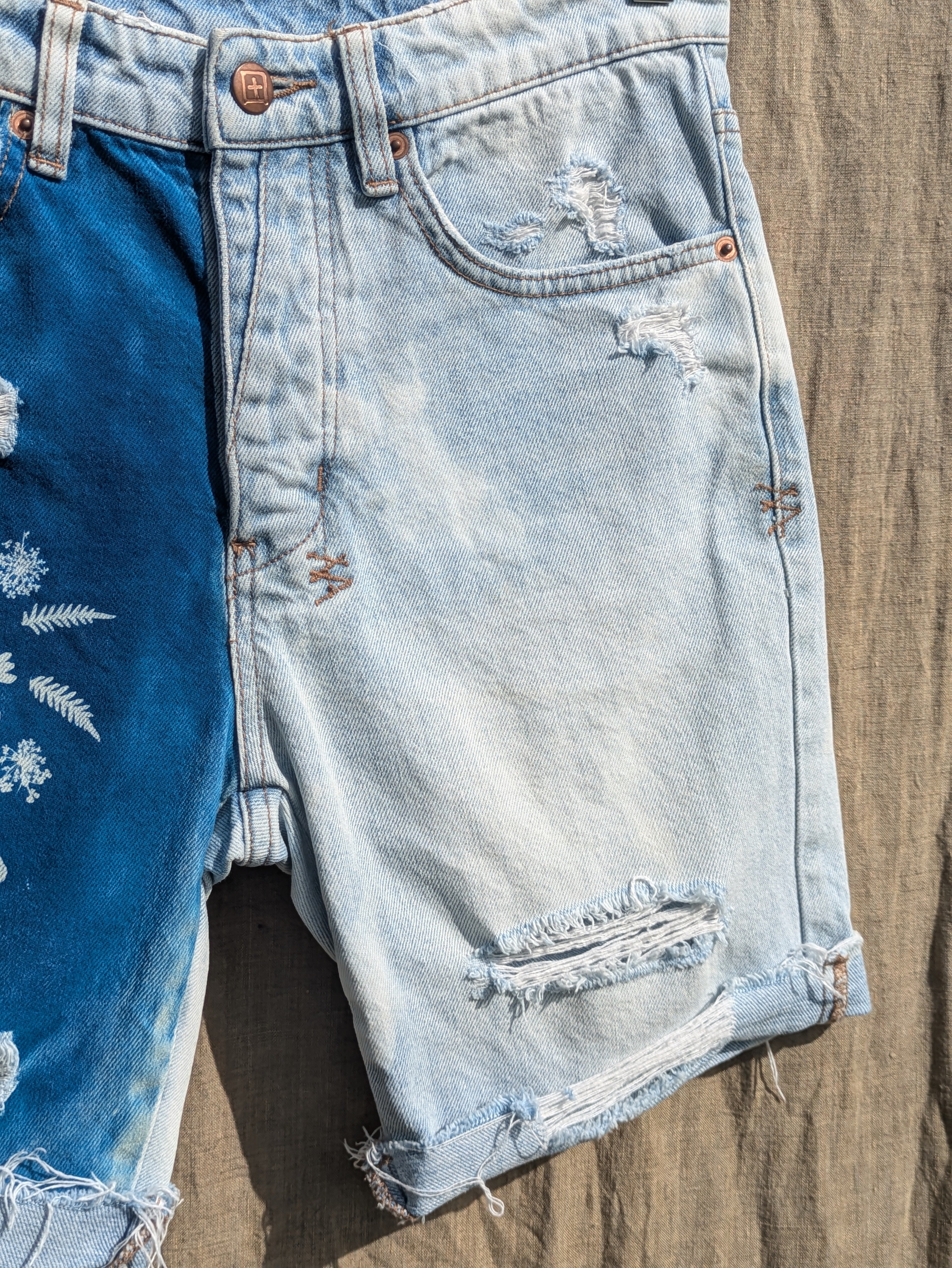 Cyanotype Denim Shorts (30")