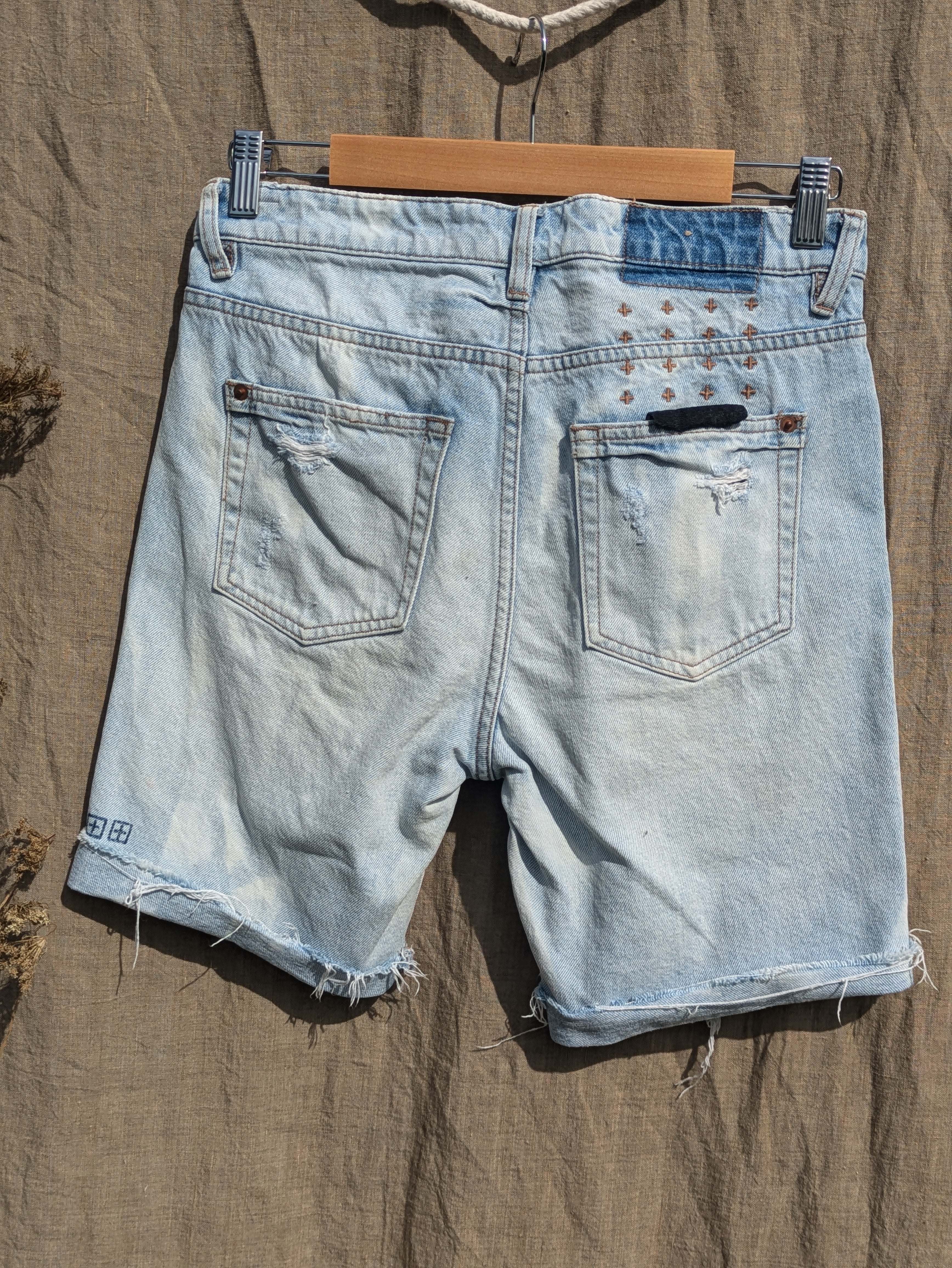 Cyanotype Denim Shorts (30")