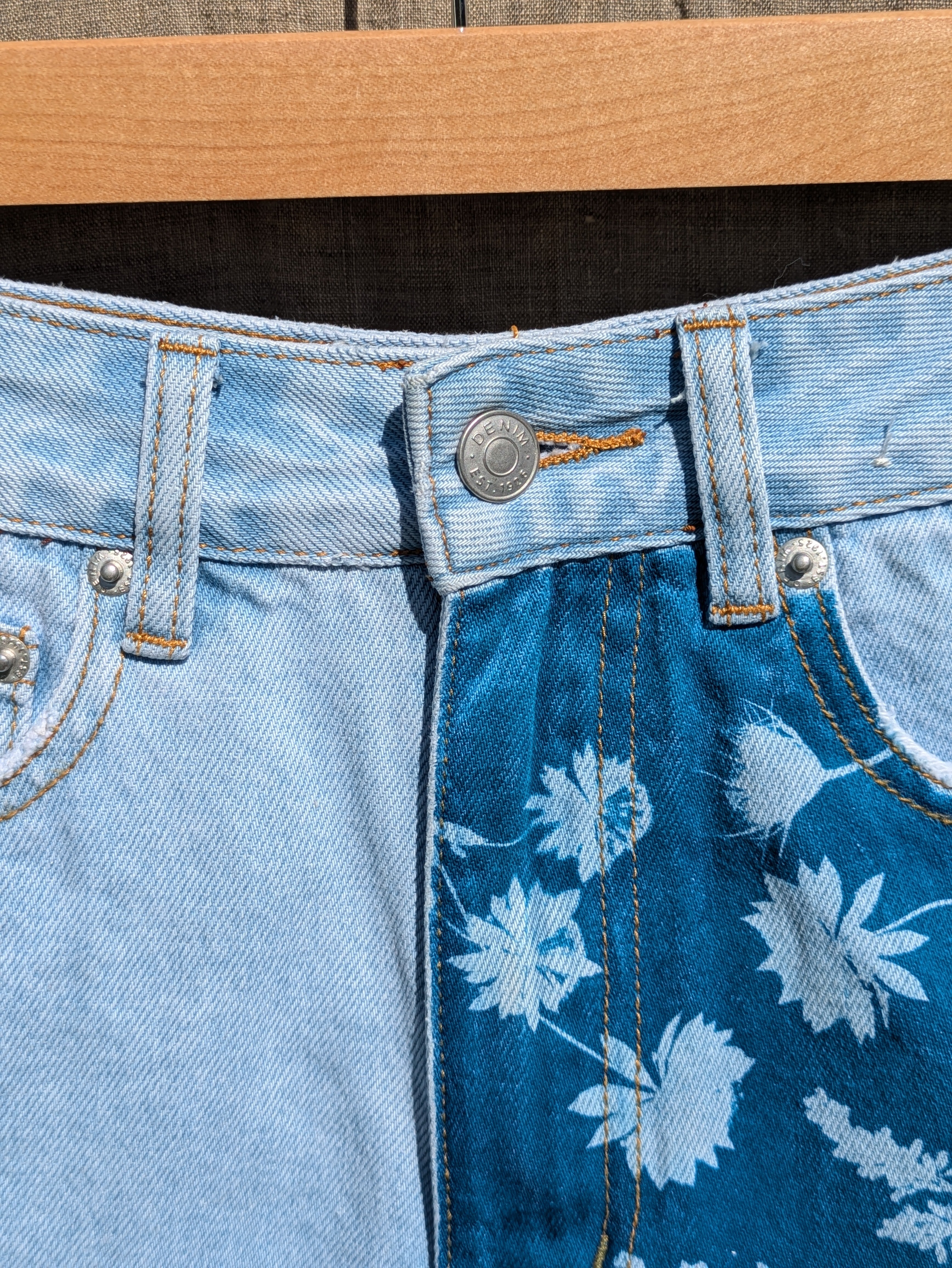 Cyanotype Denim Shorts Glassons