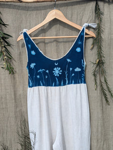 Linen Cyanotype Playsuit Moon & Marigold Magic