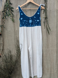 Linen Cyanotype Playsuit Moon & Marigold Magic