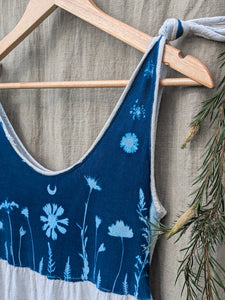 Linen Cyanotype Playsuit Moon & Marigold Magic