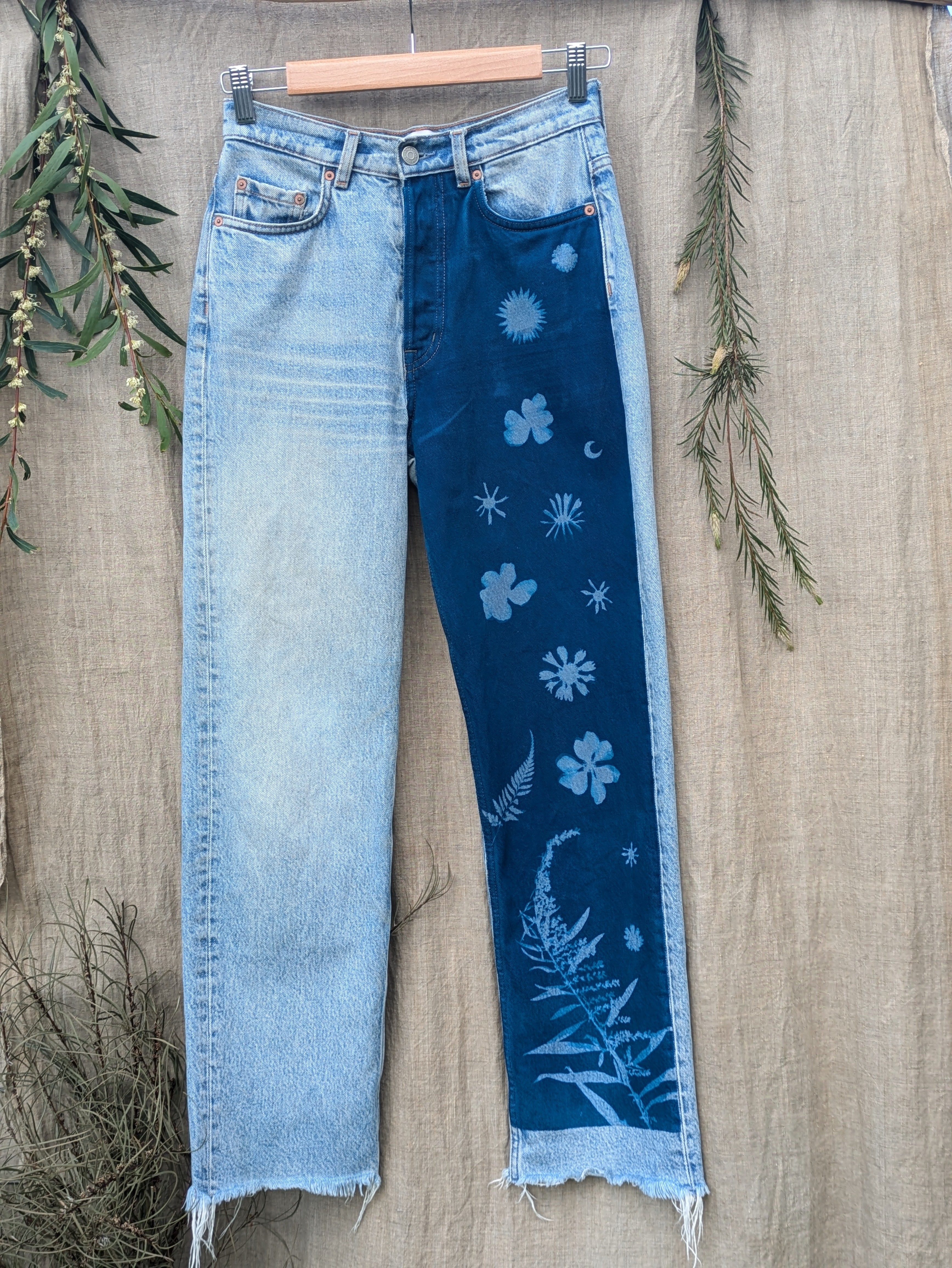 Cyanotype Denim Jeans Mugwort & Marigold