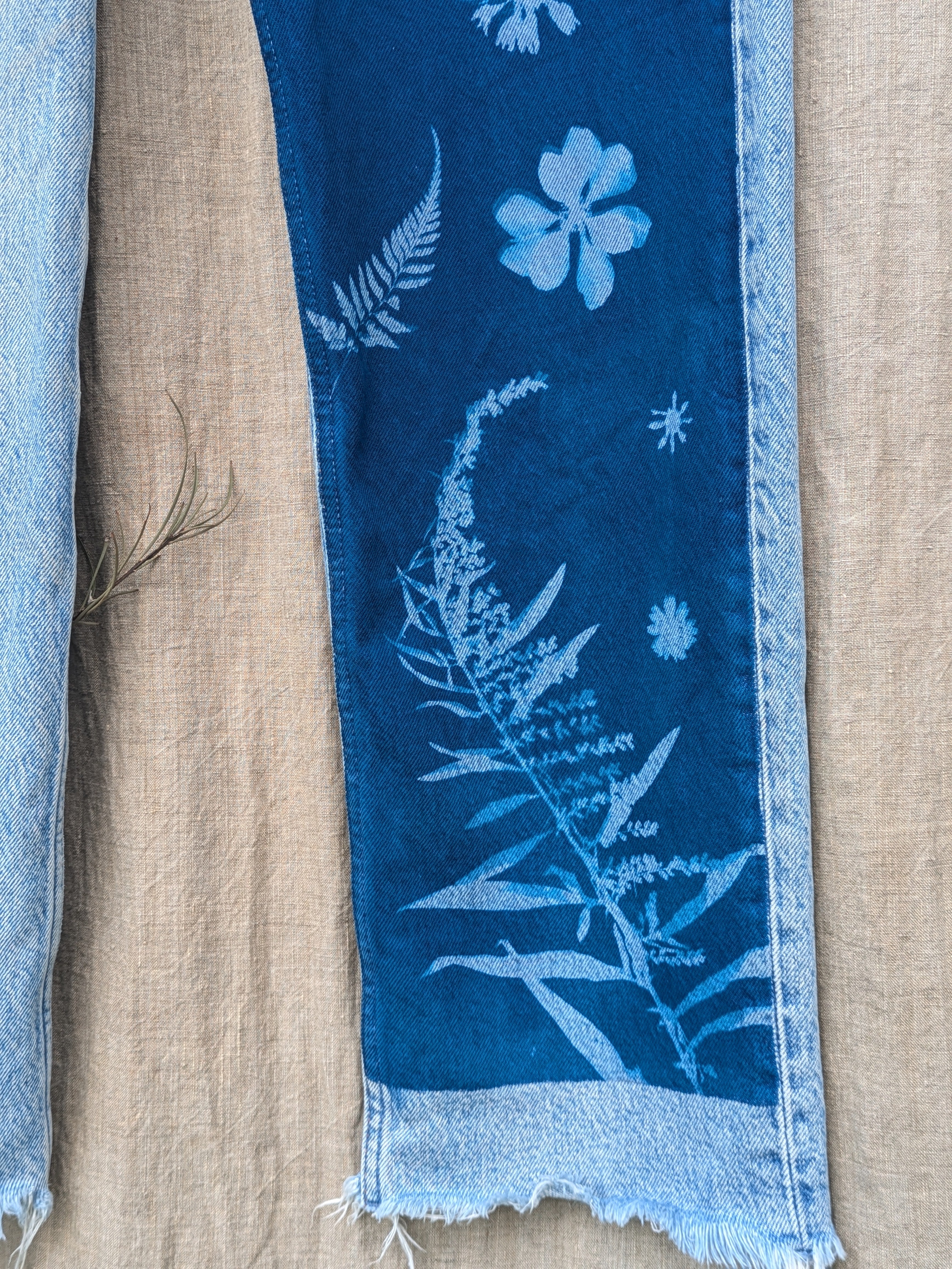 Cyanotype Denim Jeans Mugwort & Marigold