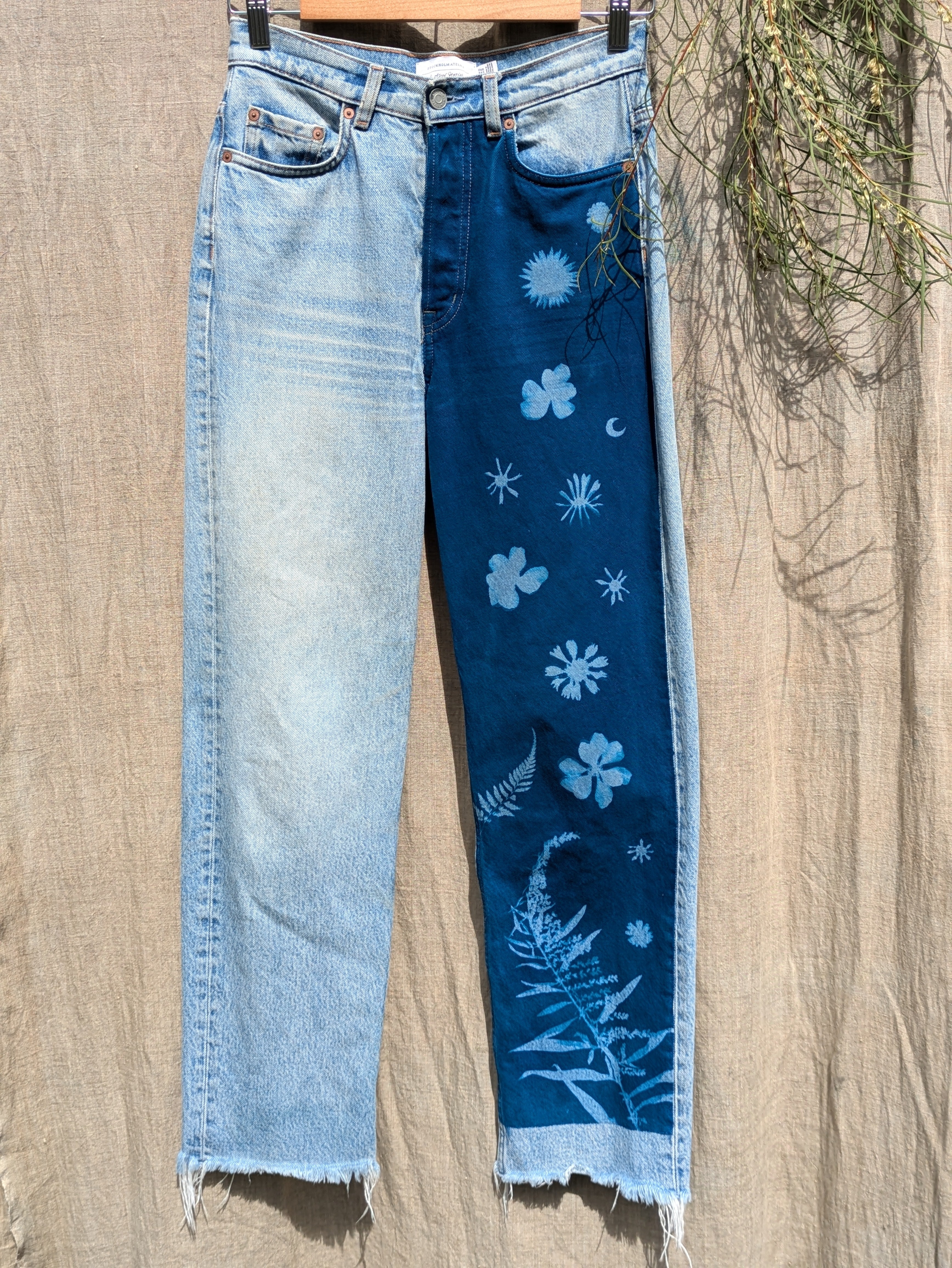 Cyanotype Denim Jeans Mugwort & Marigold