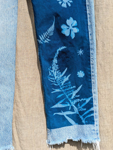 Cyanotype Denim Jeans Mugwort & Marigold