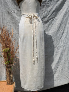 Natural Cotton Wrap Skirt