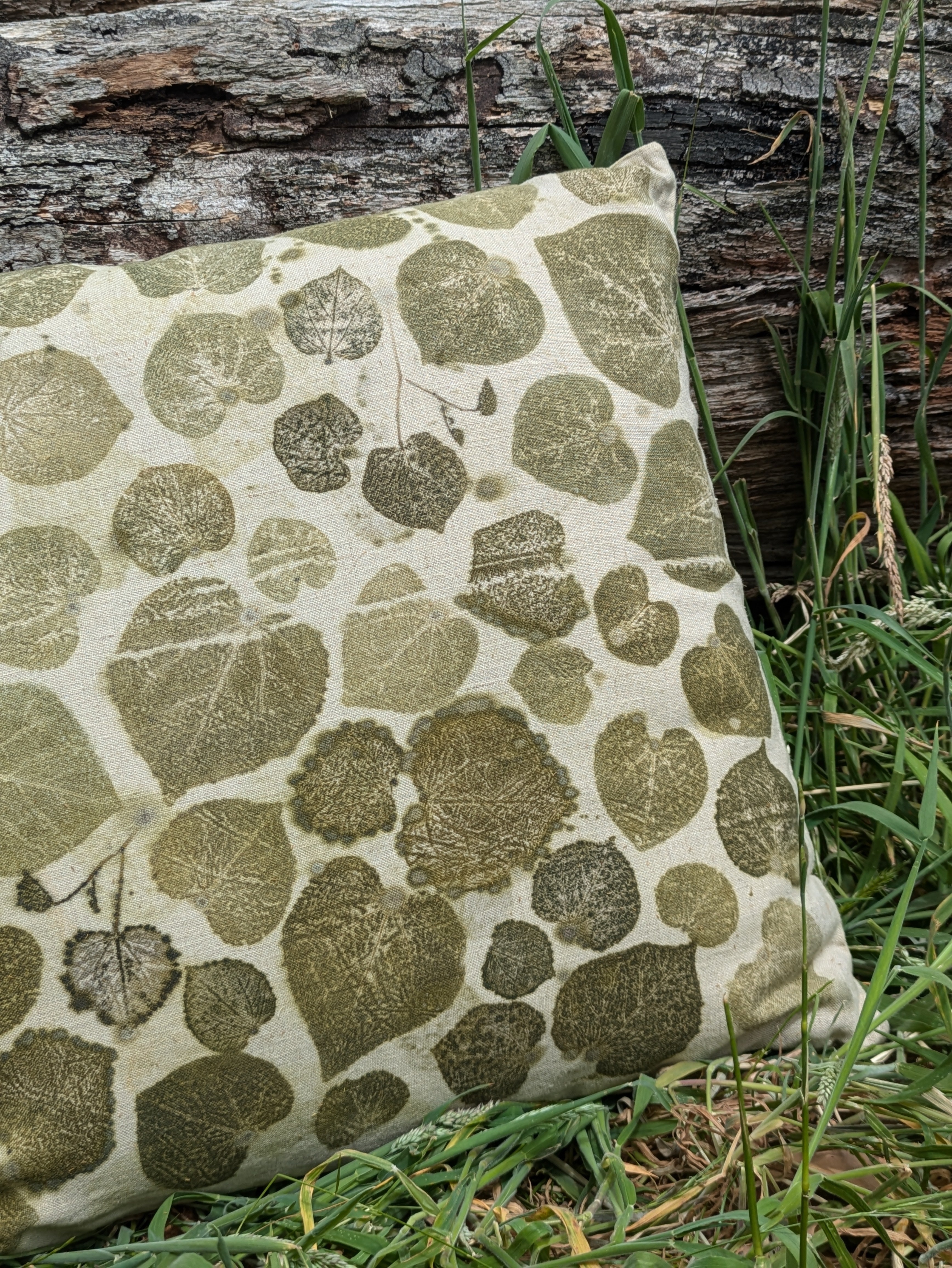 Botanically Printed Linen Cushion Cover 2