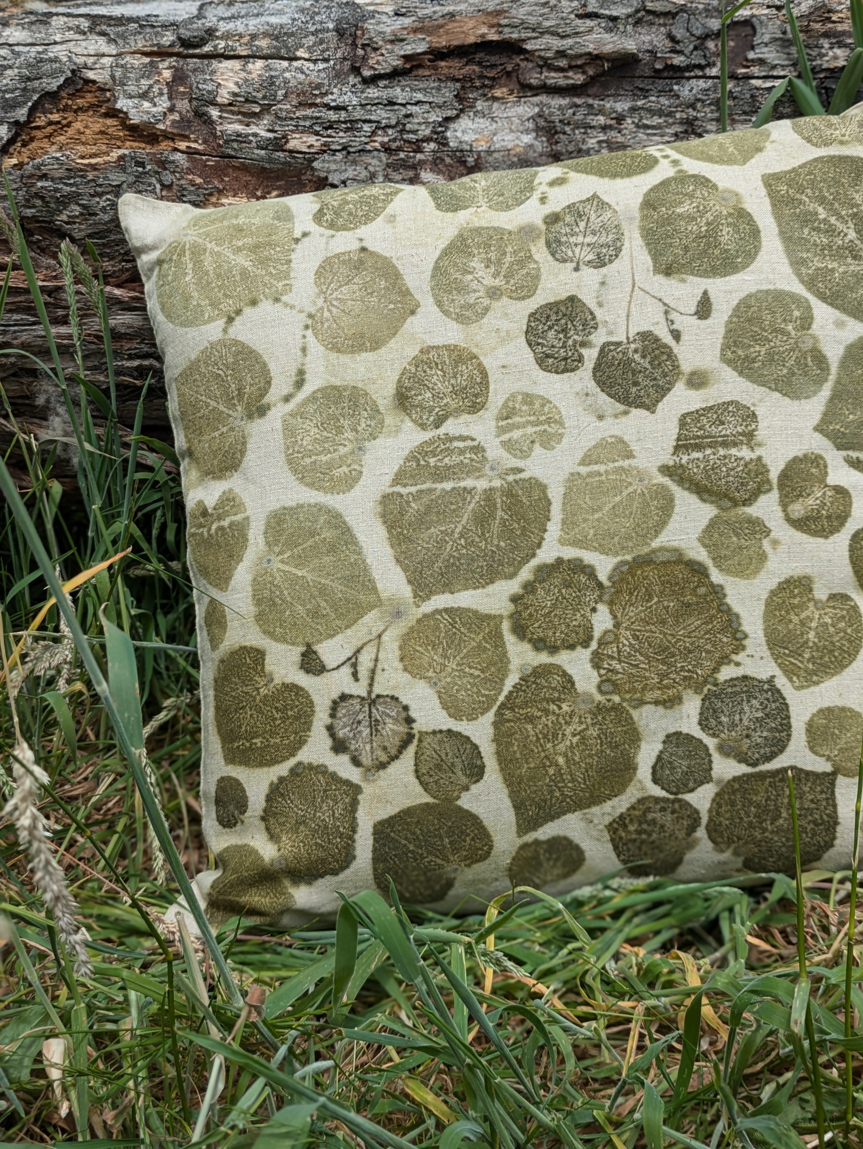 Botanically Printed Linen Cushion Cover 2