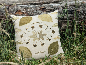 Botanically Printed Linen Cushion Cover 1