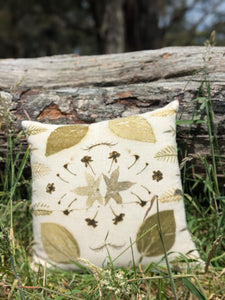 Botanically Printed Linen Cushion Cover 1