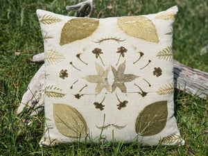 Botanically Printed Linen Cushion Cover 1