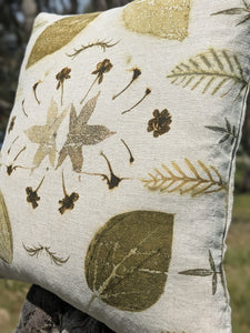 Botanically Printed Linen Cushion Cover 1