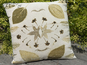 Botanically Printed Linen Cushion Cover 1