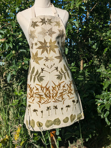 Botanically Printed Calico Apron