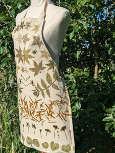 Botanically Printed Calico Apron