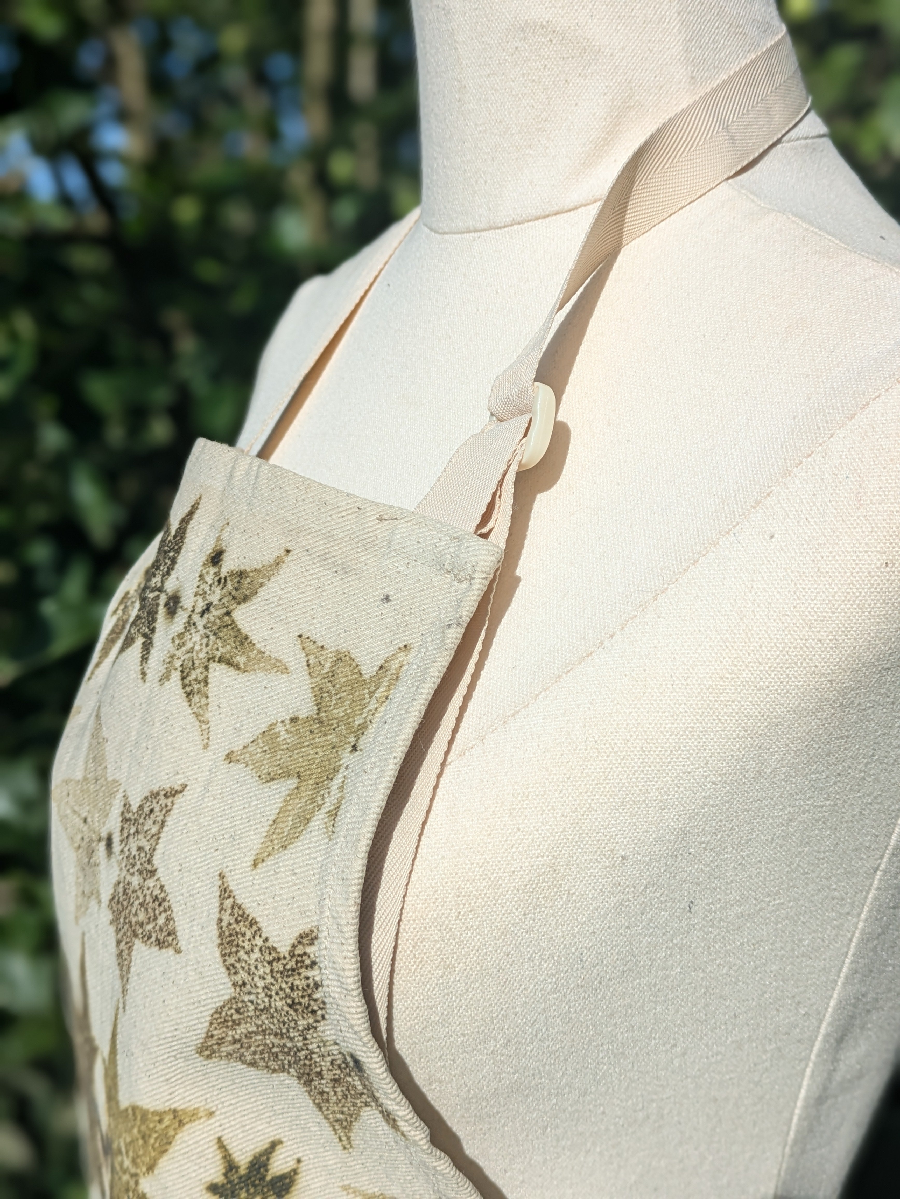 Botanically Printed Calico Apron