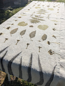 Botanically Printed Linen Table Runner 1