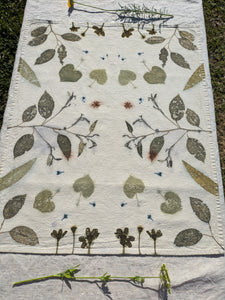 Botanically Printed Organic Calico Tea Towel 1