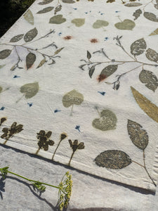 Botanically Printed Organic Calico Tea Towel 1