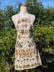 Botanically Printed Calico Apron