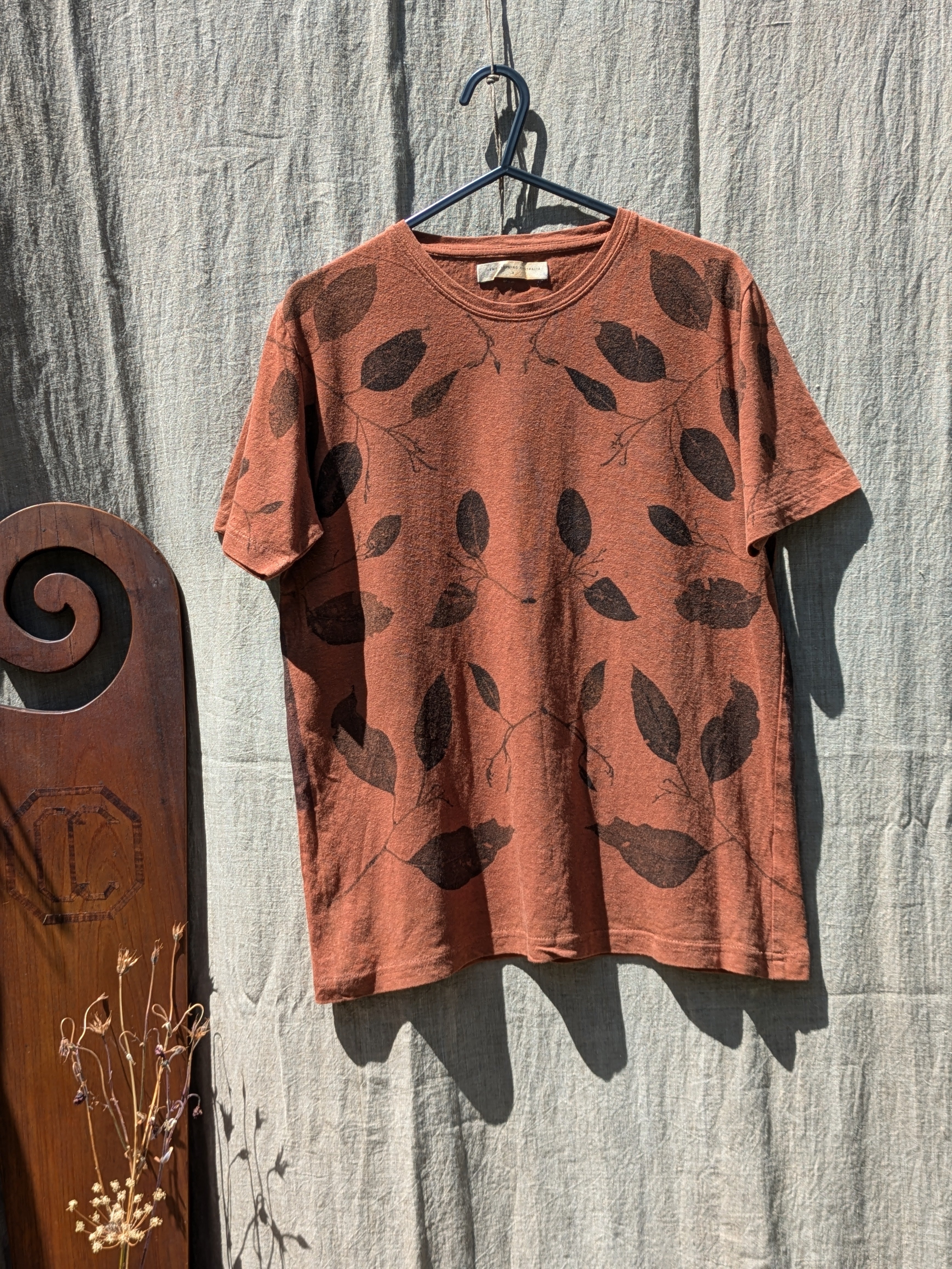 Botanically Printed Hemp Classic Shape T-shirt 6