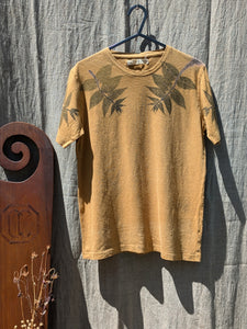 Botanically Printed Hemp Classic Shape T-shirt 5