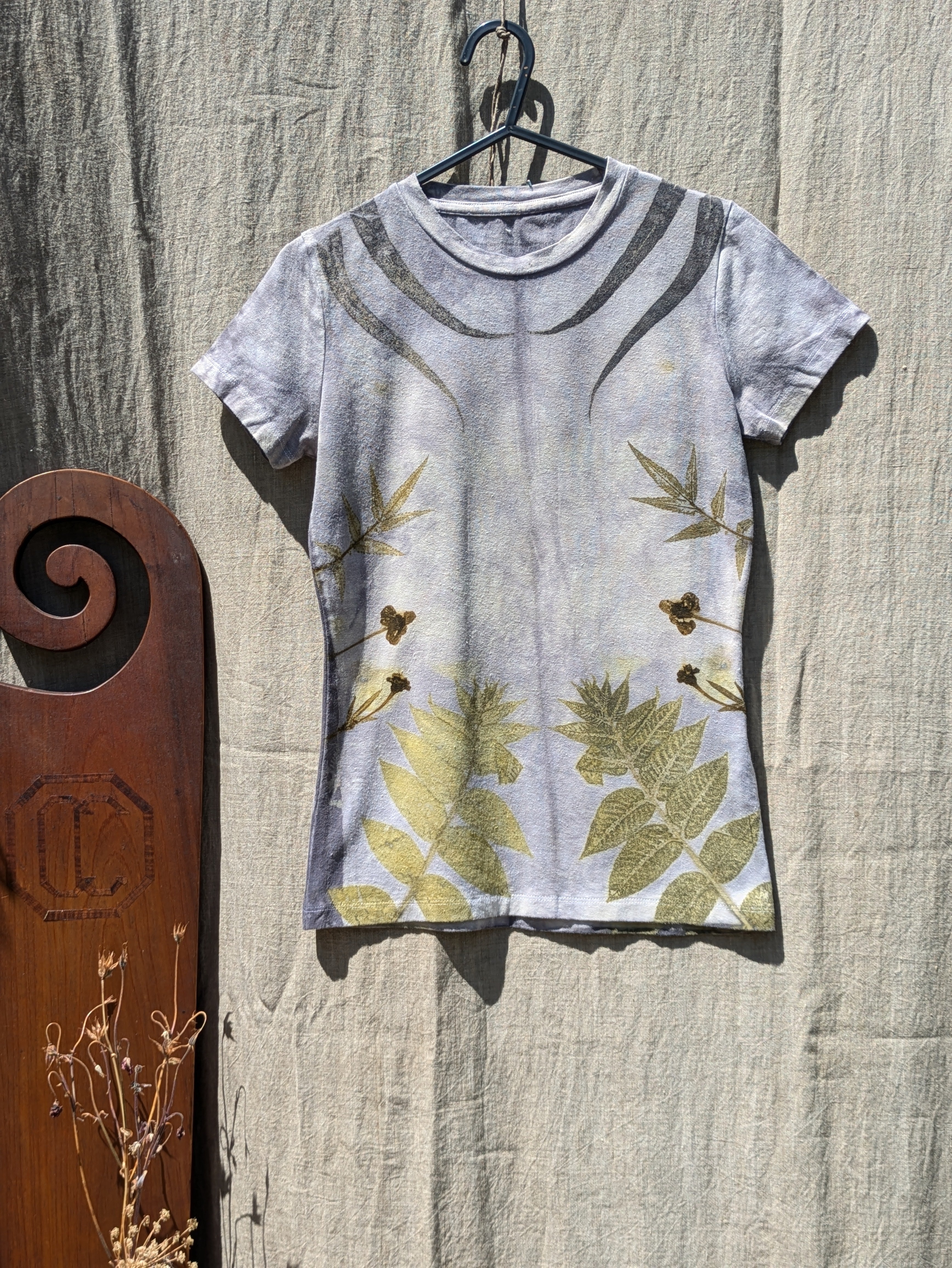 Botanically Printed Hemp Stretch Fit T-shirt 1