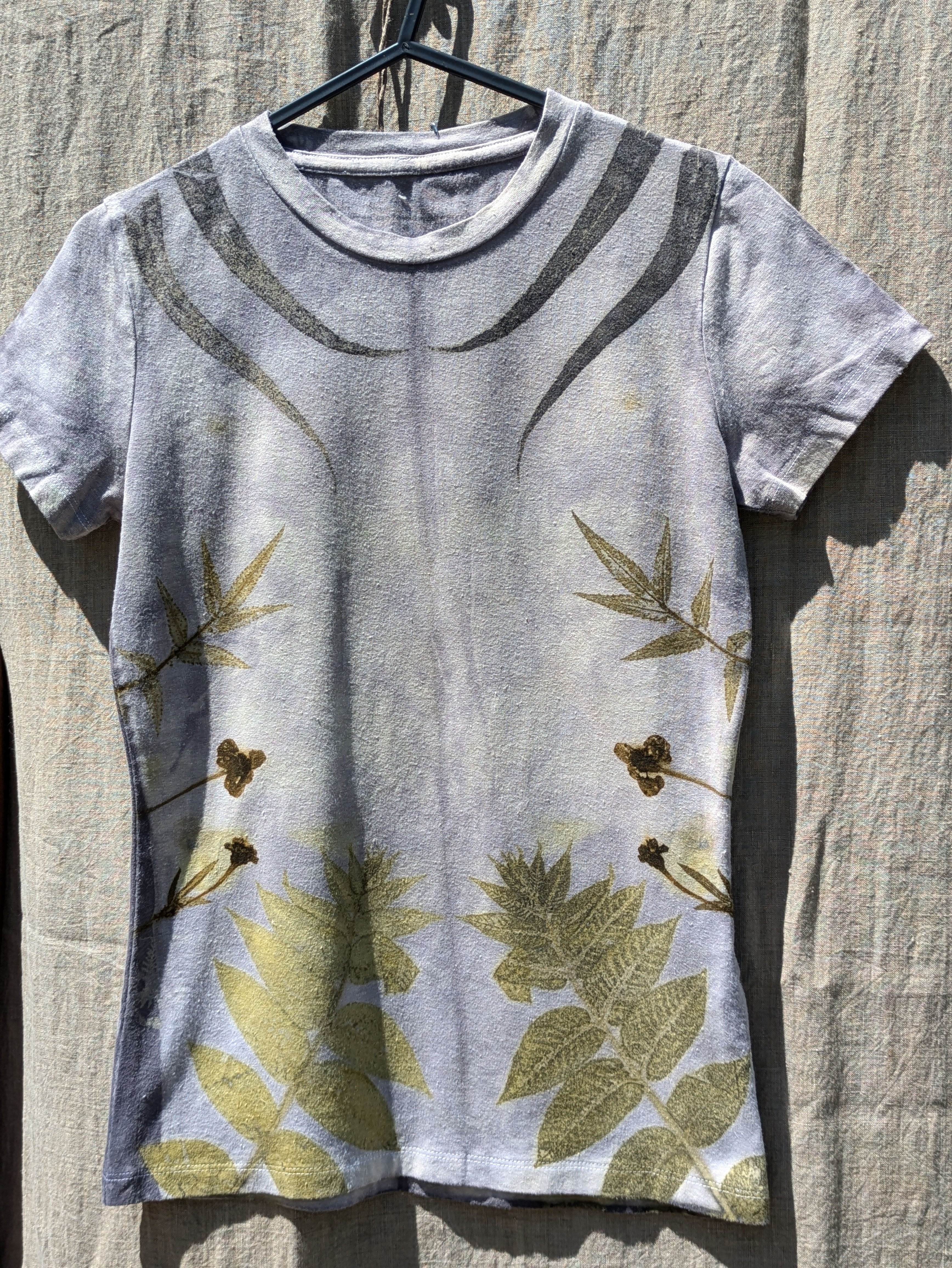 Botanically Printed Hemp Stretch Fit T-shirt 1