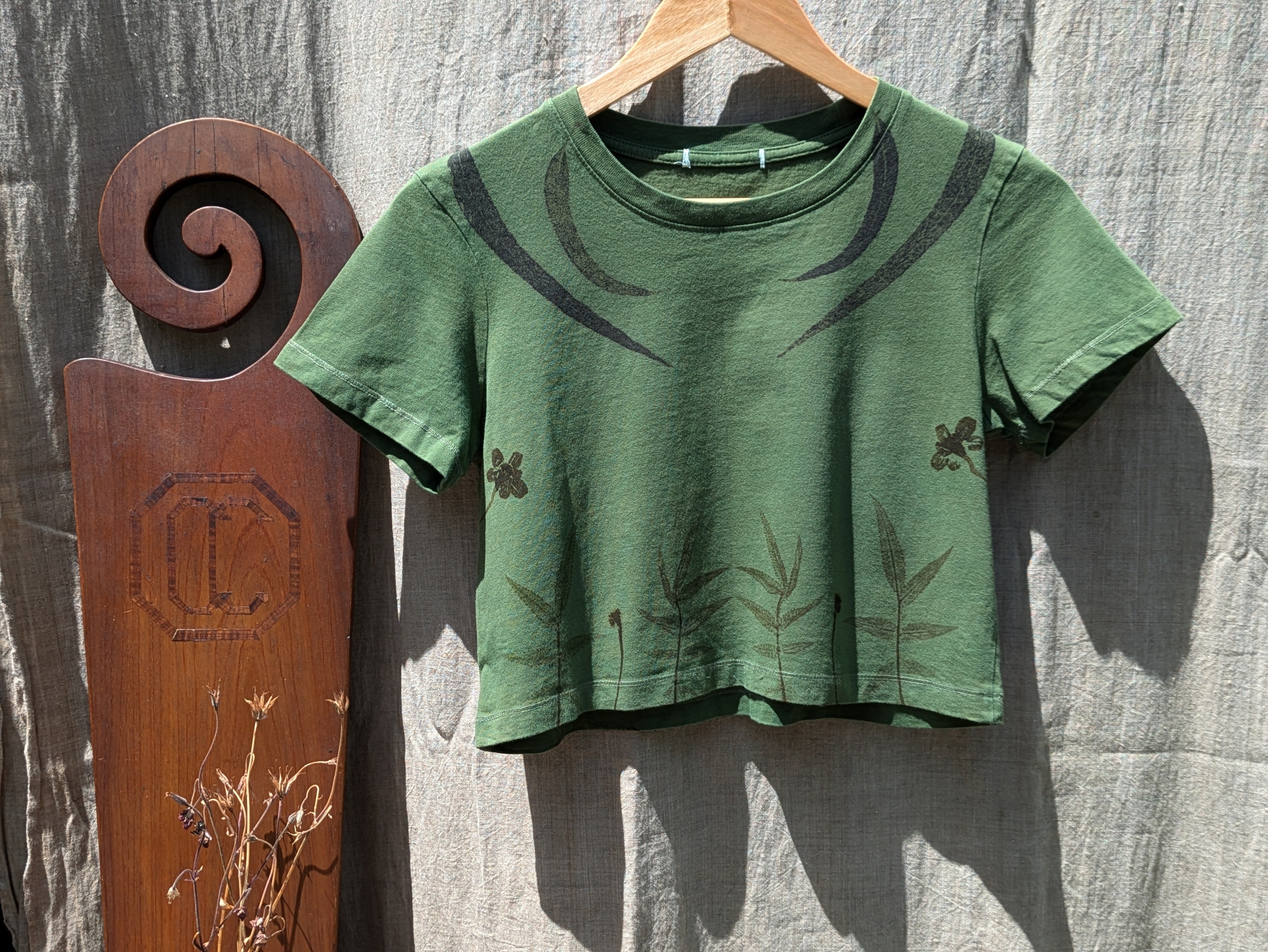 Cropped Cotton Tee Marigold & Eucalyptus