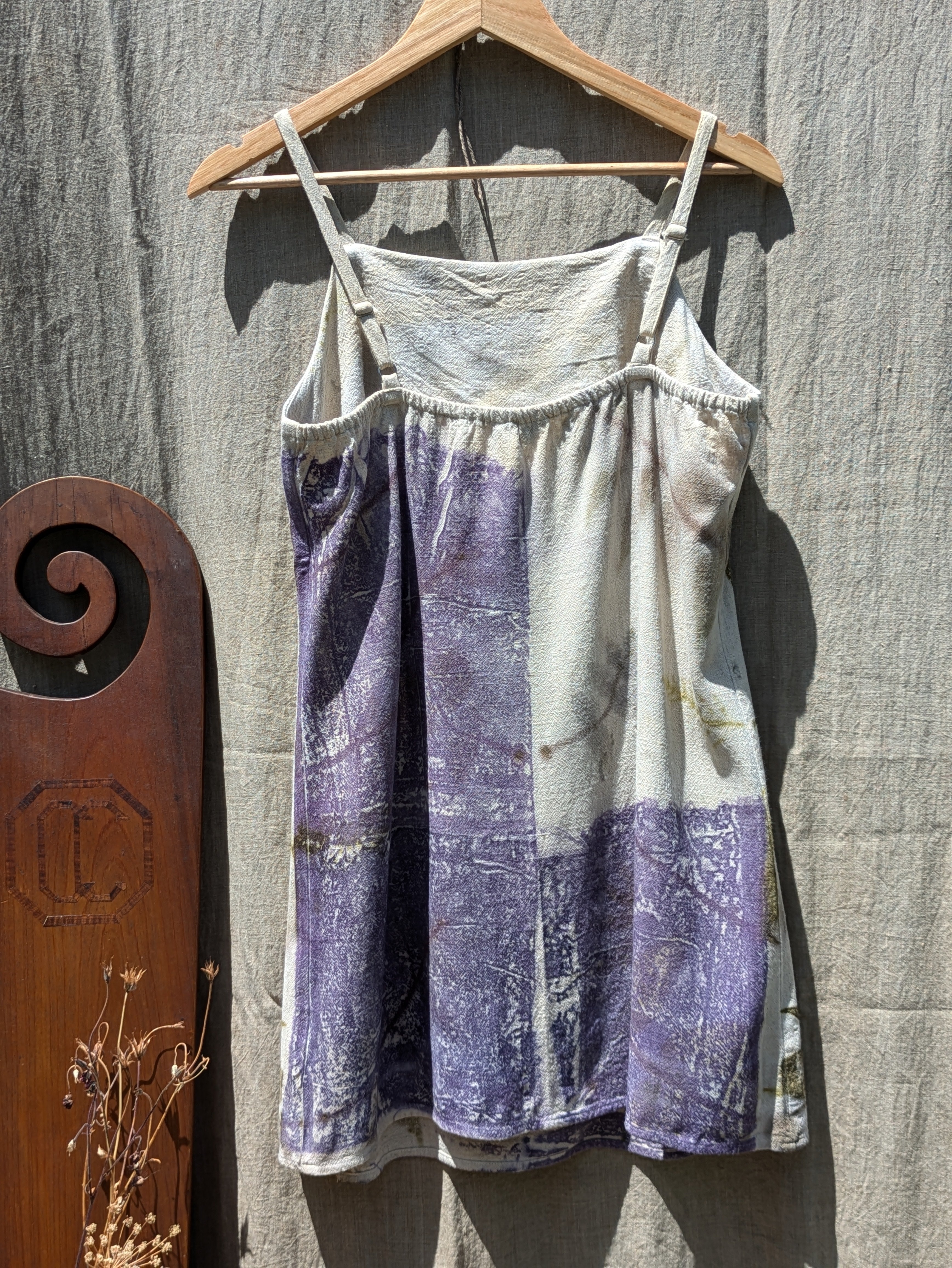 Walnut Leaf Linen Dress ( short )