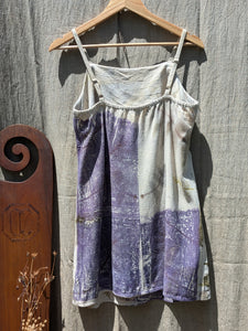 Walnut Leaf Linen Dress ( short )