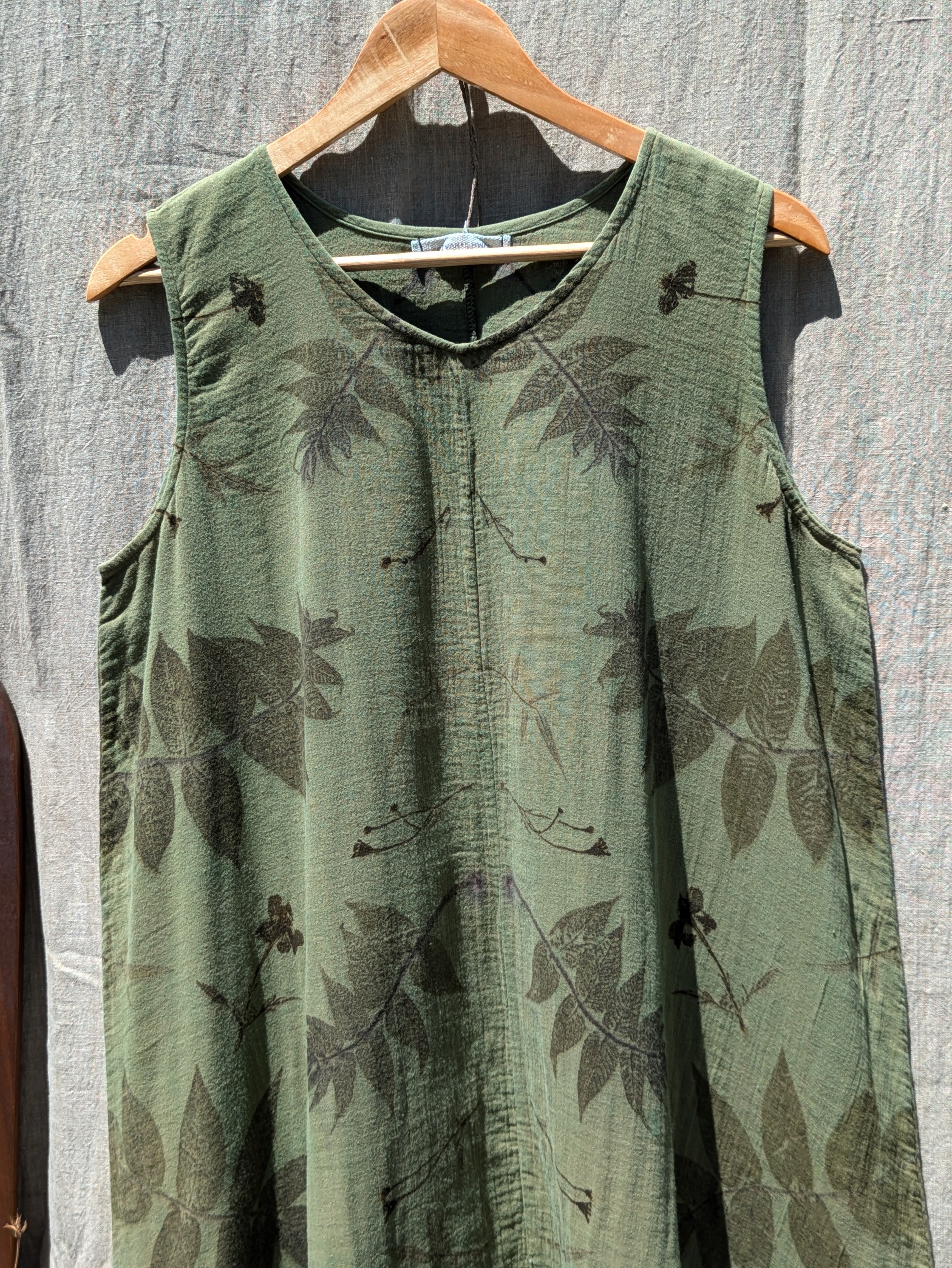 Green Walnut Leaf Dress