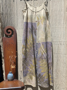 Walnut Leaf Linen Dress ( long )