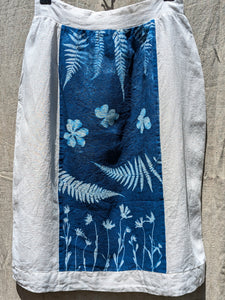 Cyanotype Sun Printed Linen Skirt