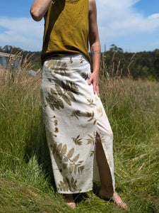 Natural Cotton Wrap Skirt