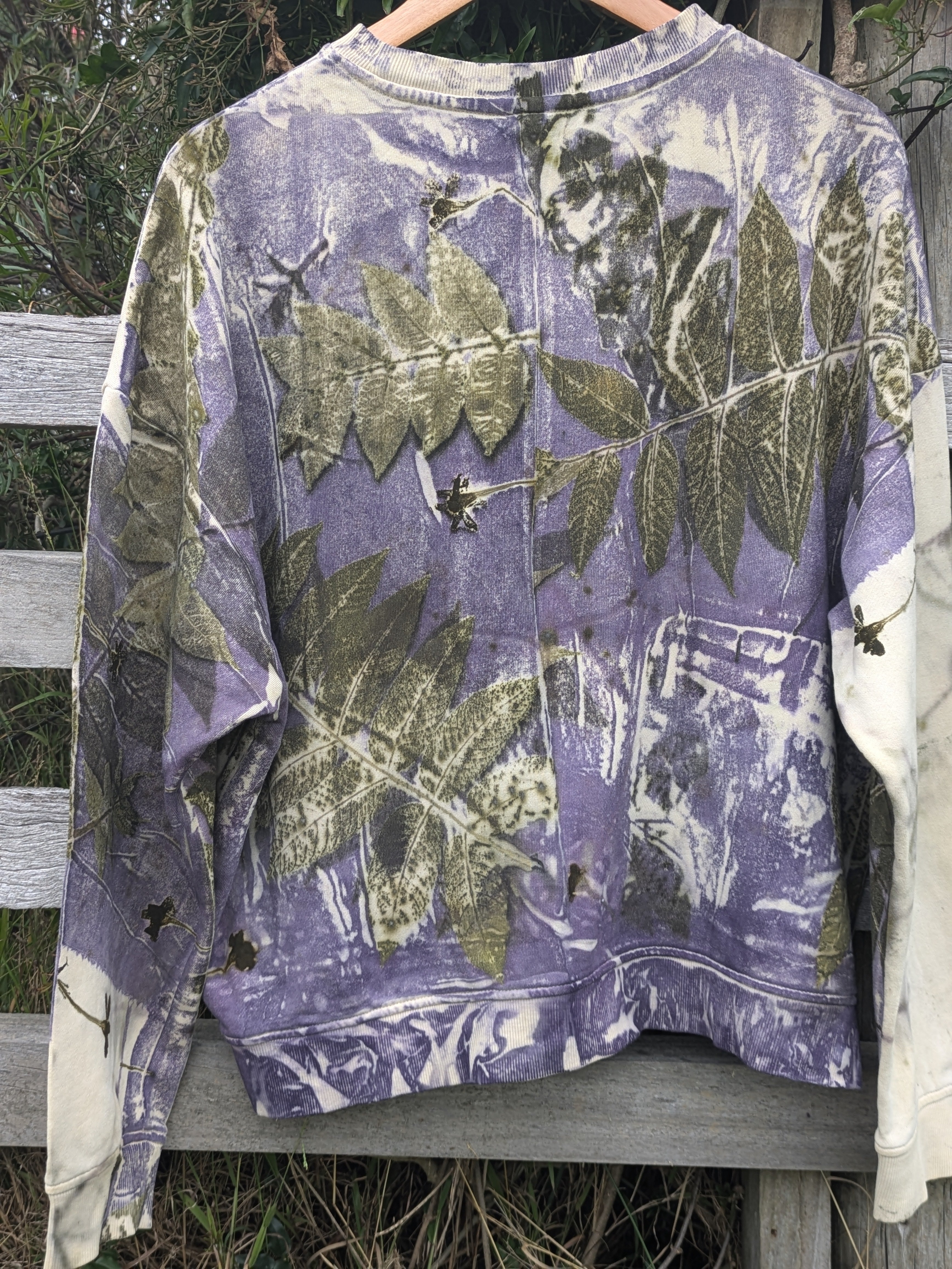 XL Botanically Printed Cotton Sweatshirt