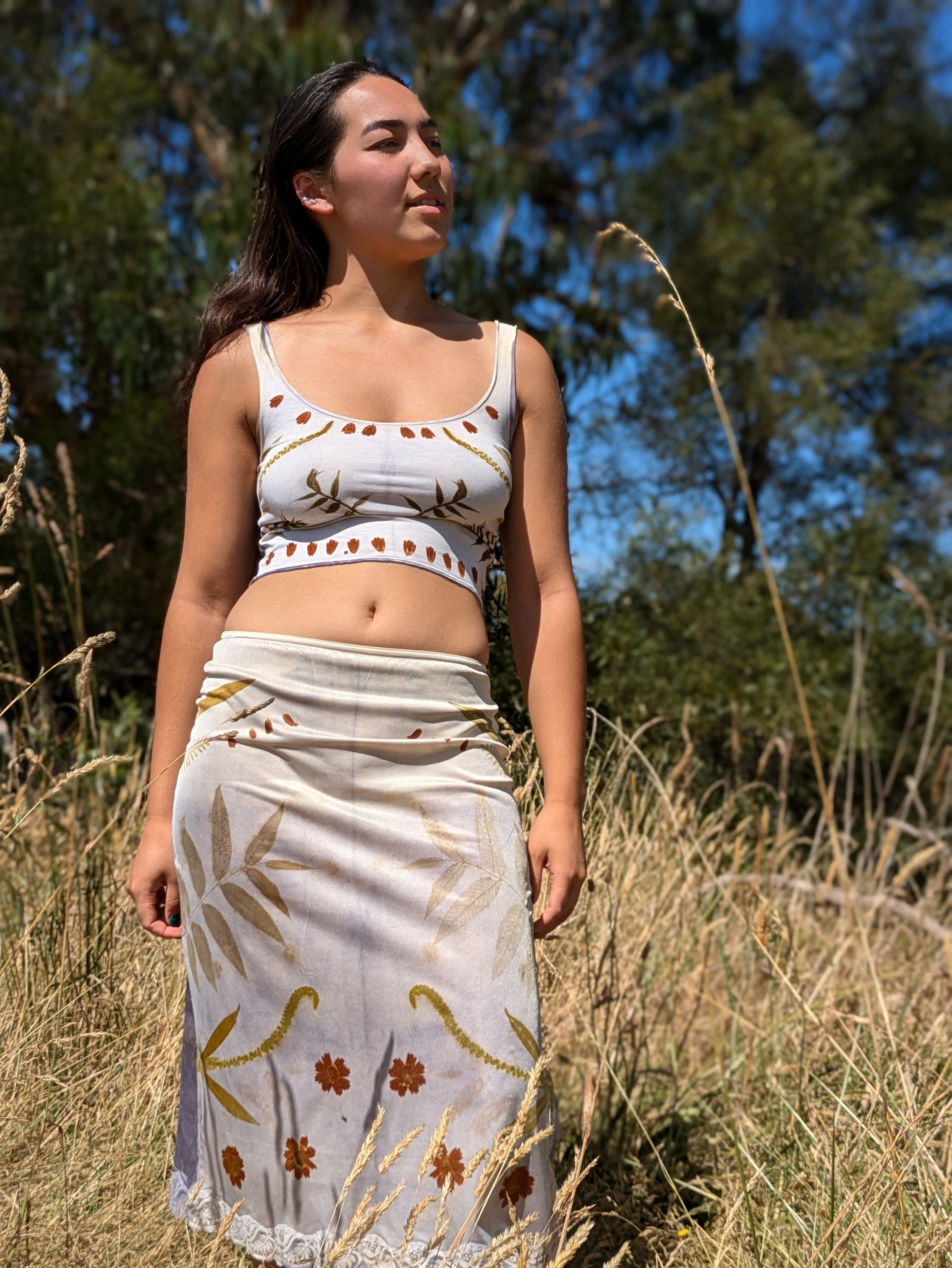 Bamboo Crop Top Natural Weld & Petal