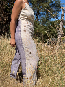 Natural Linen Botanical Jumpsuit XL