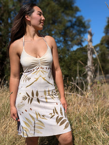 Botanical Bamboo Halter Dress