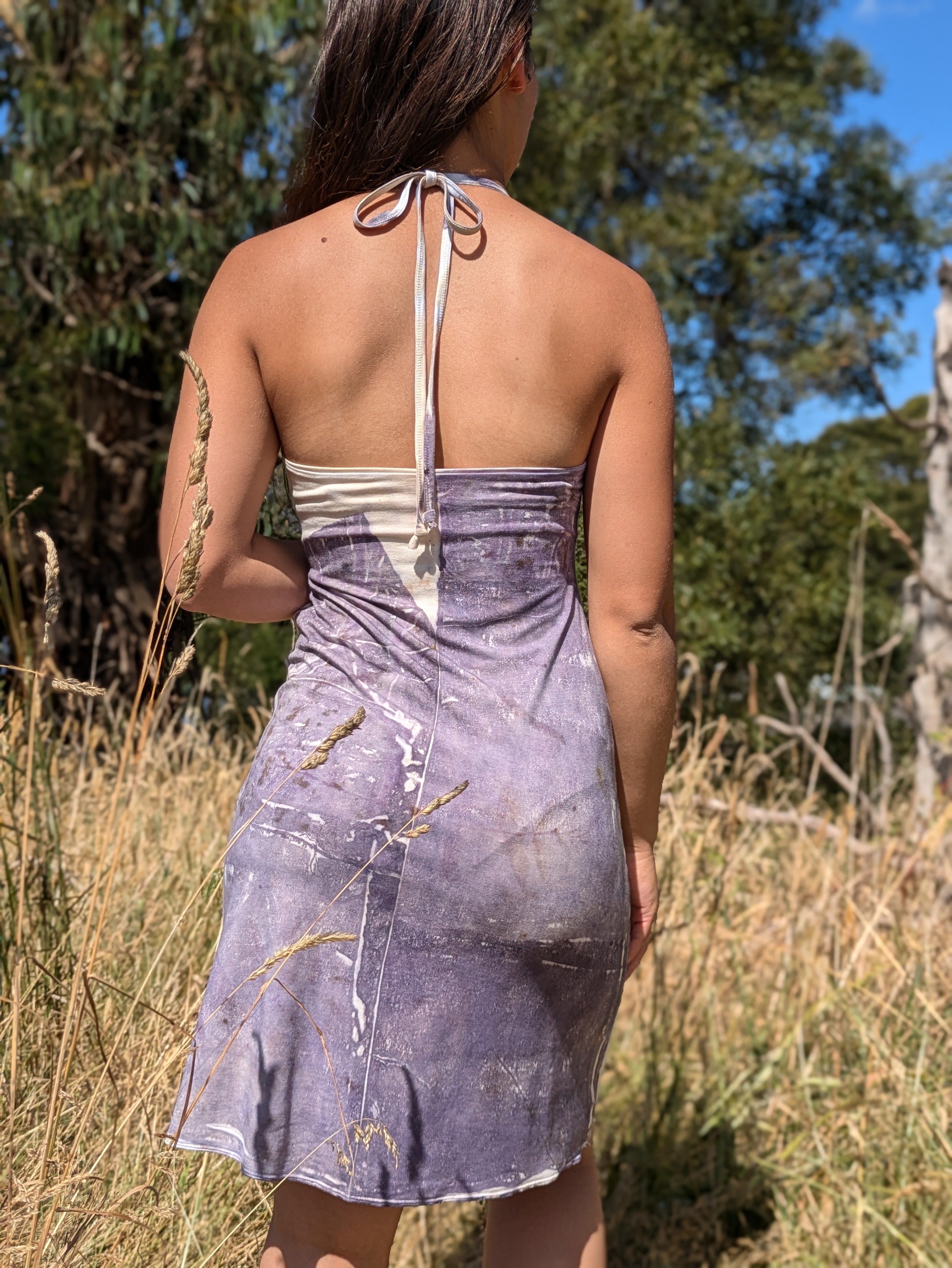 Botanical Bamboo Halter Dress