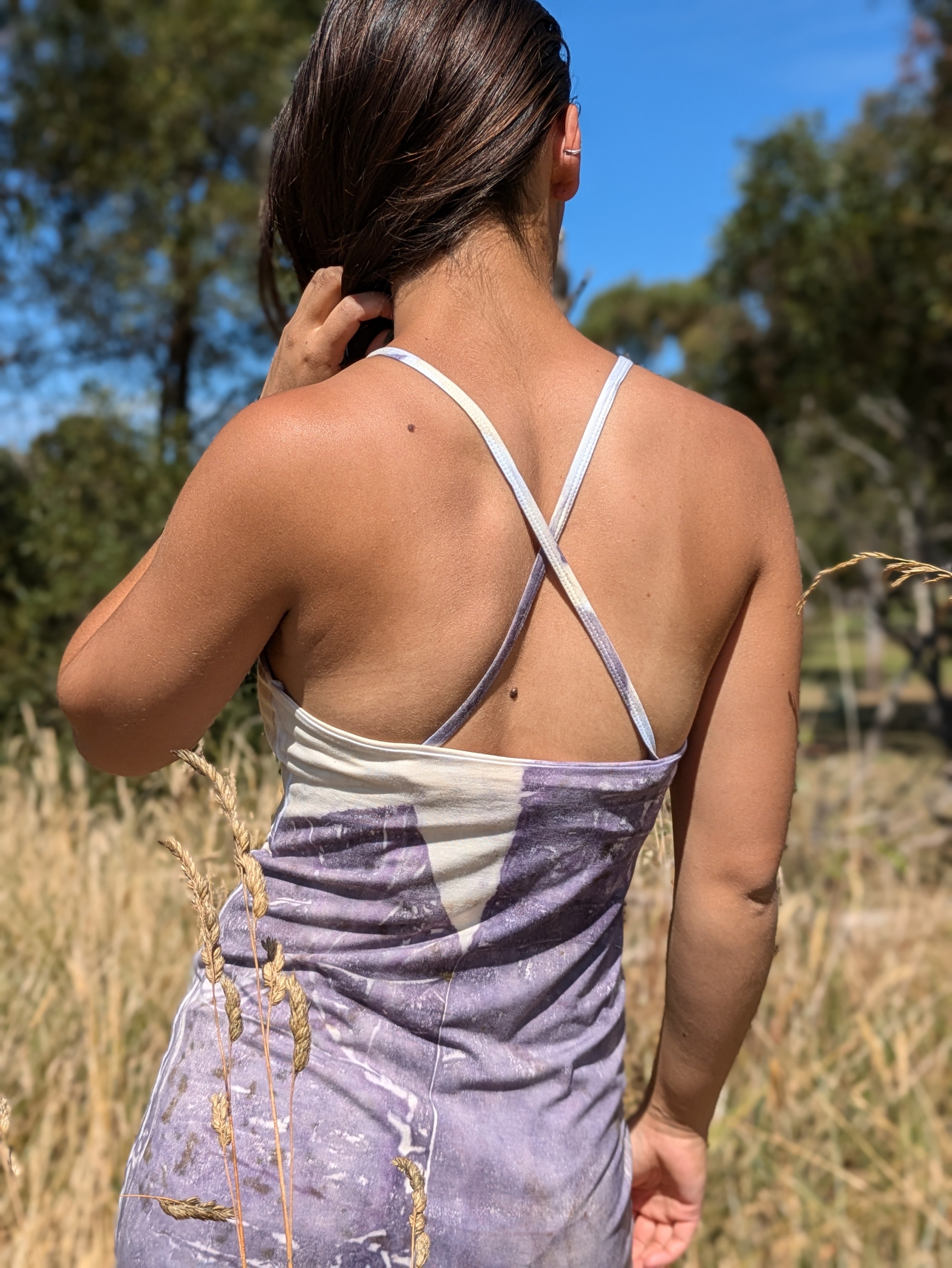 Botanical Bamboo Halter Dress