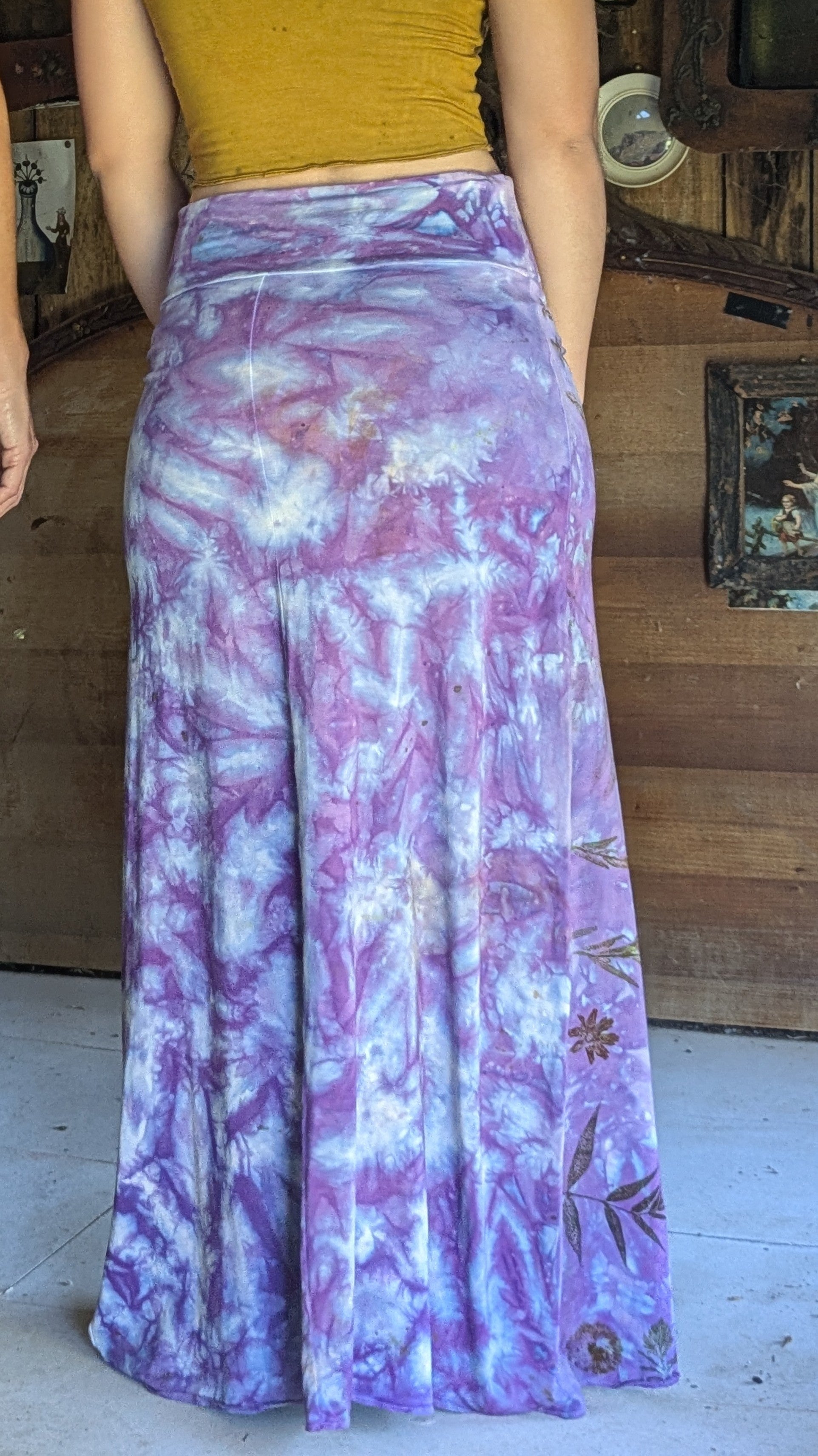 Botanical Bamboo Long Skirt Ethereal Amethyst